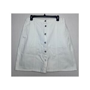 Allegra K Women Button Front High Waist Mini A-Line Skirt Size Large NWT READ